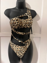 Load image into Gallery viewer, Wild child cut out leopard swimsuit
