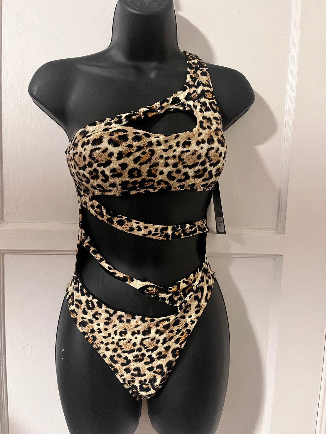 Wild child cut out leopard swimsuit